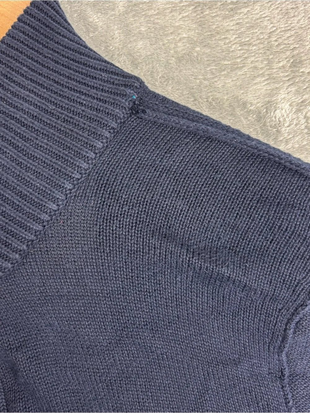 American Eagle Outfitters Sweater Mens Large Blue Mock Neck Henley Classic Fit